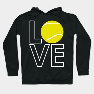 Love Tennis Ball Logo Design Hoodie